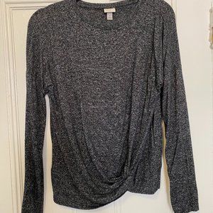 A New Day Long Charcoal Sleeve Shirt- Size S